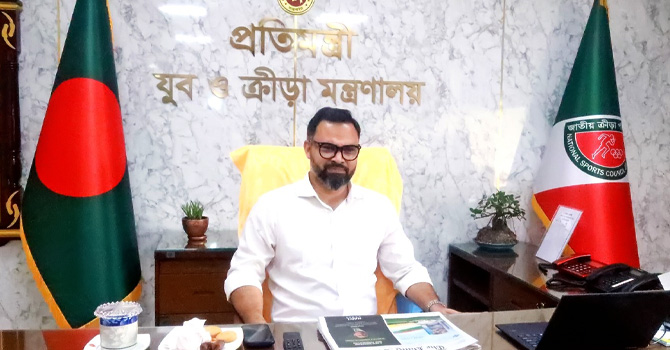 ক্রীড়া উন্নয়নে প্রথম দিনেই আমিনুল হকের ৯টি কর্মসূচি গ্রহণ