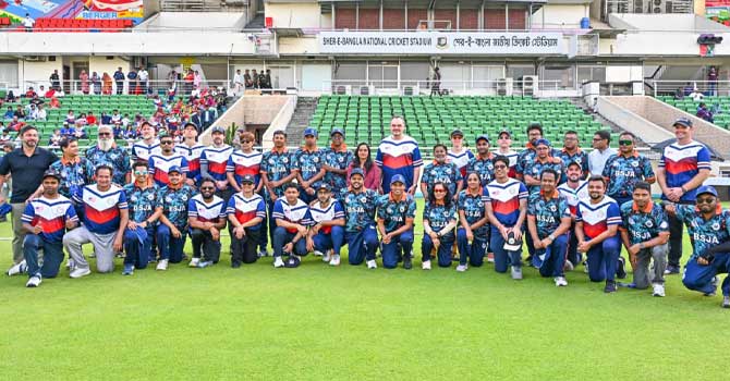 বিএসজেএ-যুক্তরাষ্ট্র দূতাবাস বৈশাখী প্রীতি ক্রিকেট ম্যাচ অনুষ্ঠিত