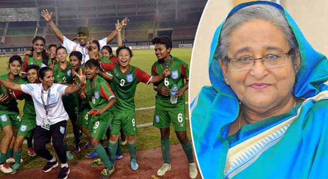 বাংলাদেশ নারী ফুটবল দলকে প্রধানমন্ত্রীর অভিনন্দন