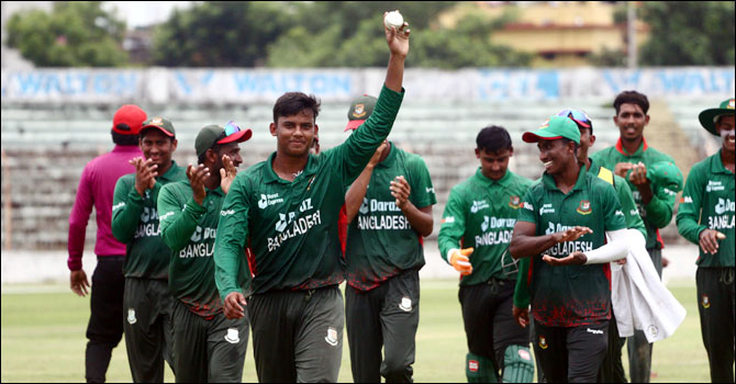 রাফির হাত ধরে সিরিজে সমতা ফিরলো বাংলাদেশের যুবারা