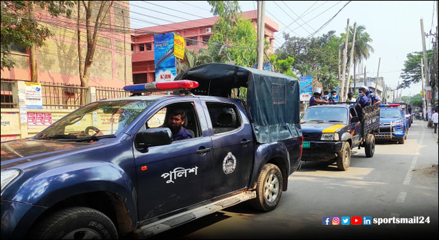 কোপার ফাইনাল : ব্রাহ্মণবাড়িয়ায় অতিরিক্ত পুলিশ মোতায়েন, মাইকিং