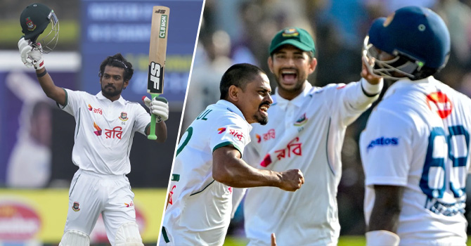 গল টেস্ট ড্র, ম্যাচ সেরা হলেন রেকর্ড গড়া শান্ত