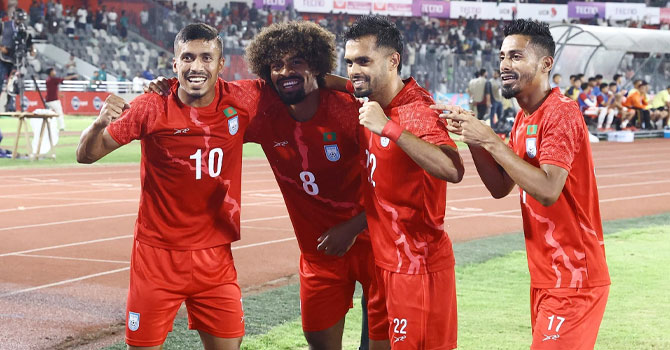 হামজার গোল, ভুটানকে ২-০ ব্যবধানে হারালো বাংলাদেশ