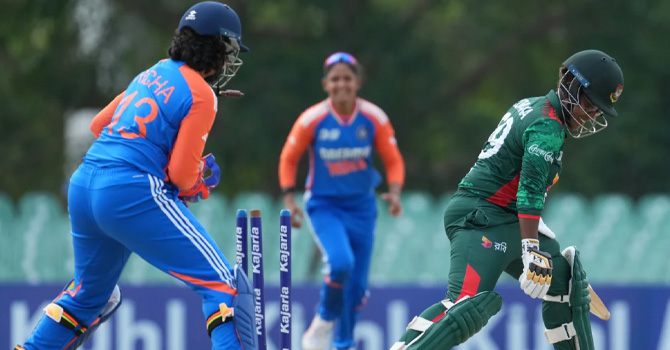 ব্যাটিং ব্যর্থতায় টাইগ্রেসদের স্বপ্ন ভঙ্গ