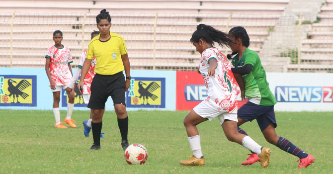 তৃষ্ণার হ্যাটট্রিকে ময়মনসিংহকে ৬-২ গোলে হারালো মাগুরা