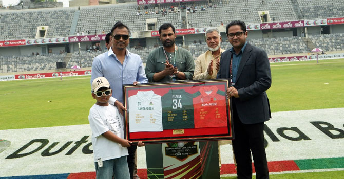 রুবেলকে বিদায়ী সম্মাননা জানালো বিসিবি