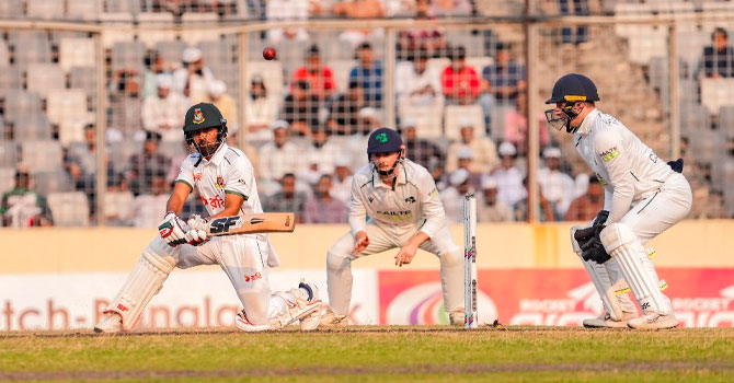 তৃতীয় দিন শেষে ৩৬৭ রানে এগিয়ে বাংলাদেশ