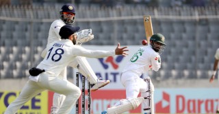 Liton's fifty hands Bangladesh 108 run lead against India