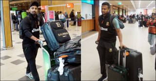 Bangladesh arrive in Hobart amid torrential rain