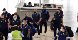 England team in town