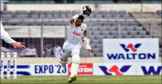 Shanto struck third Test to reach Bangladesh 235-2 at Tea