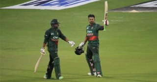 Shanto's maiden ton guides Tigers' to win in style