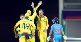 India three down for two runs against Australia