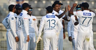 Bangladesh all out for 188 in its first innings