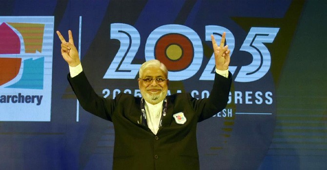 Kazi Rajib Uddin Ahmed Chapol Elected President of World Archery Asia