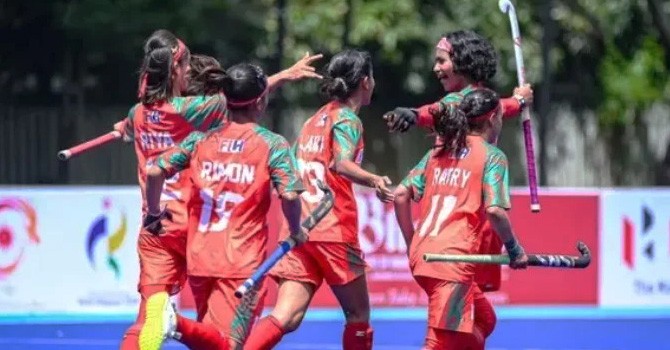 Bangladesh Women's hockey team script historic win