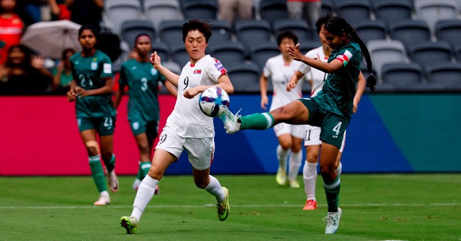 Bangladesh women's team loses 5-0 to North Korea